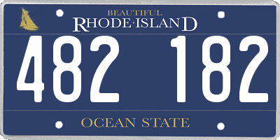 RI license plate 482182