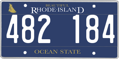 RI license plate 482184