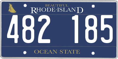 RI license plate 482185