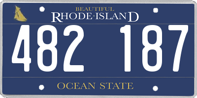 RI license plate 482187
