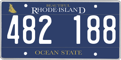 RI license plate 482188
