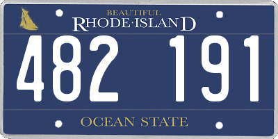 RI license plate 482191