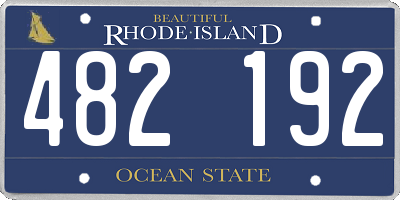 RI license plate 482192