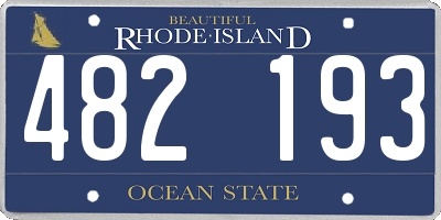 RI license plate 482193