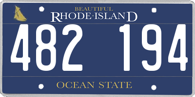 RI license plate 482194