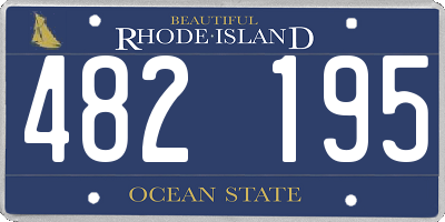 RI license plate 482195