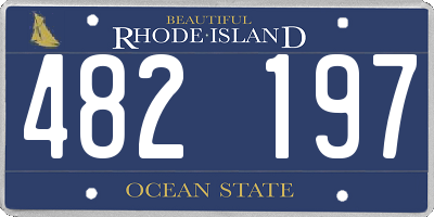 RI license plate 482197