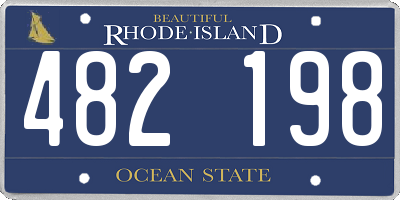 RI license plate 482198
