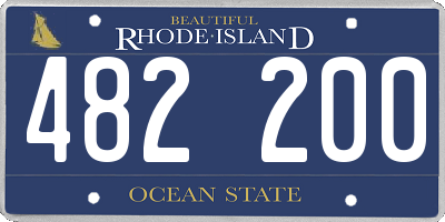 RI license plate 482200