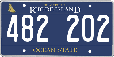 RI license plate 482202