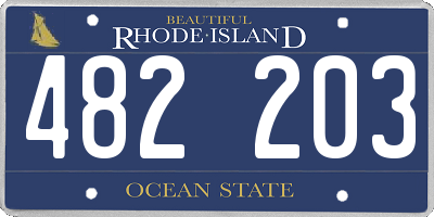 RI license plate 482203