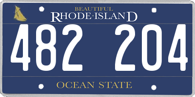 RI license plate 482204