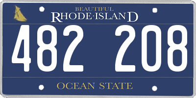 RI license plate 482208