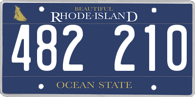RI license plate 482210
