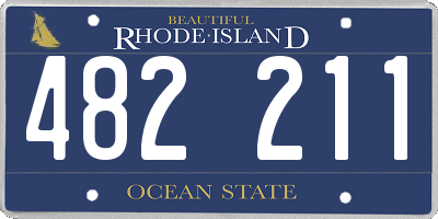 RI license plate 482211