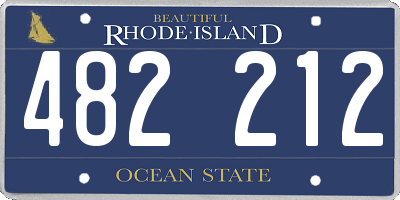 RI license plate 482212