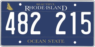 RI license plate 482215