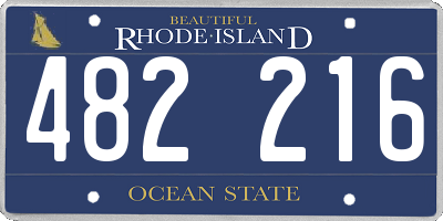 RI license plate 482216