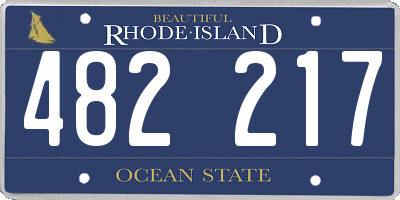 RI license plate 482217