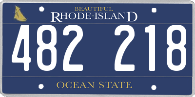 RI license plate 482218