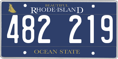 RI license plate 482219