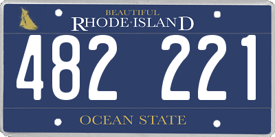 RI license plate 482221