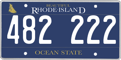 RI license plate 482222