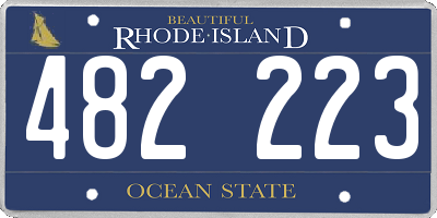 RI license plate 482223