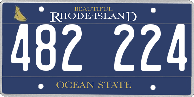 RI license plate 482224