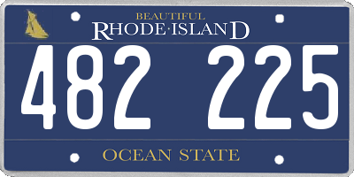 RI license plate 482225