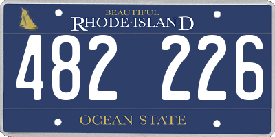 RI license plate 482226