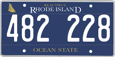 RI license plate 482228