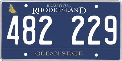RI license plate 482229