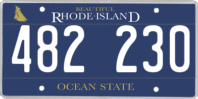 RI license plate 482230
