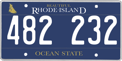 RI license plate 482232