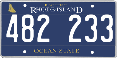 RI license plate 482233