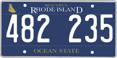 RI license plate 482235