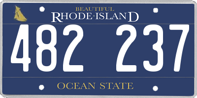 RI license plate 482237