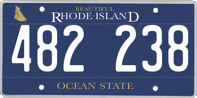 RI license plate 482238