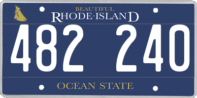 RI license plate 482240