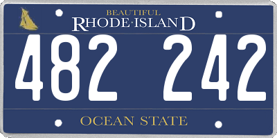 RI license plate 482242