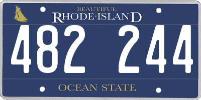 RI license plate 482244