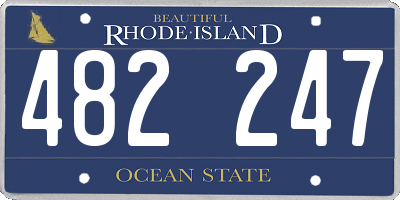 RI license plate 482247