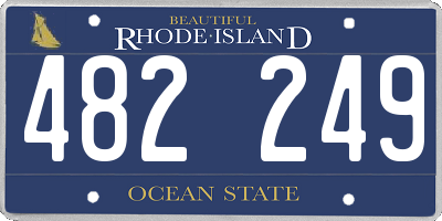 RI license plate 482249