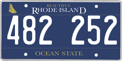 RI license plate 482252