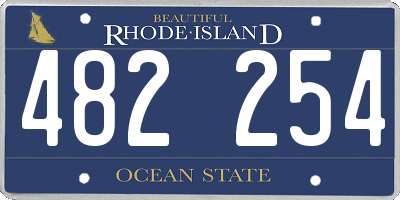 RI license plate 482254