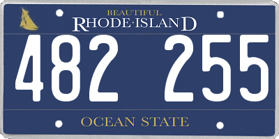 RI license plate 482255