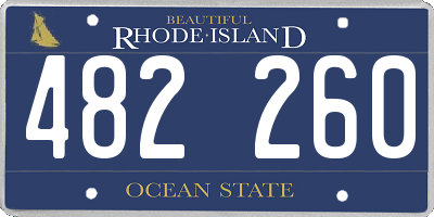 RI license plate 482260