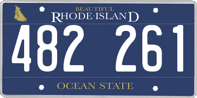 RI license plate 482261