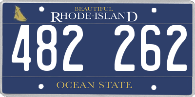 RI license plate 482262